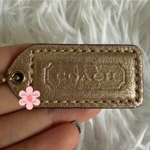 1.5" y2k COACH Vintage Fob Bag Charm Hang tag Hangtag